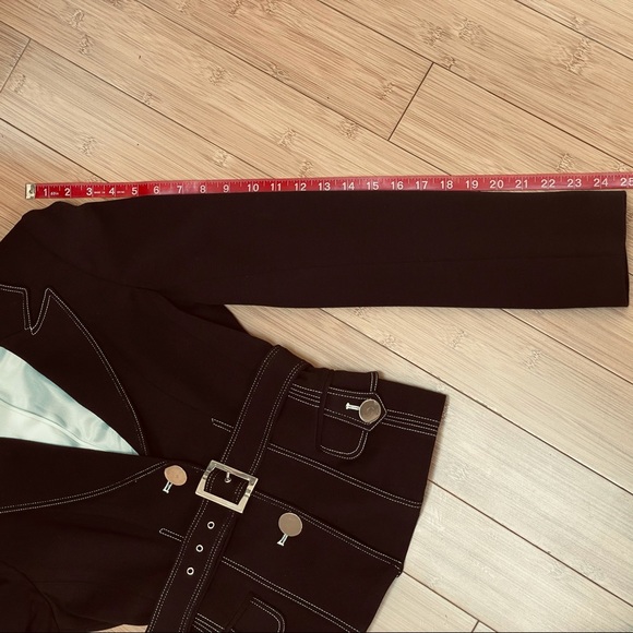 Cache Contour Collection Belted Jacket Black Sz S - Picture 14 of 16